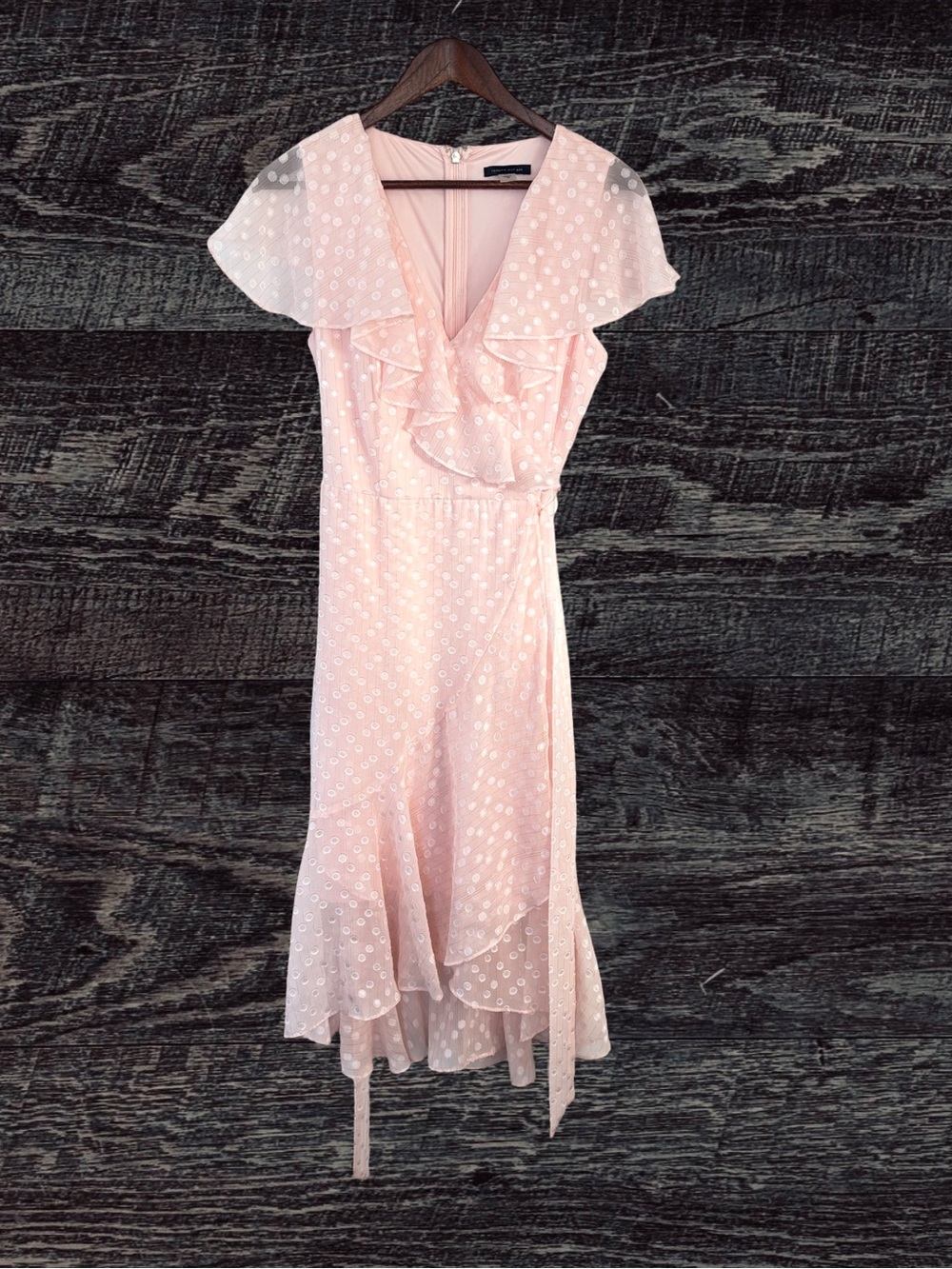 Tommy Hilfiger Pink Polka Dot Midi Dress